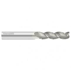 1/2 Dia. x 4 Overall Length 3-Flute .030 C/R Solid Carbide SE End Mill-Round Shank-Center Cut-FC5 - All Tool & Supply