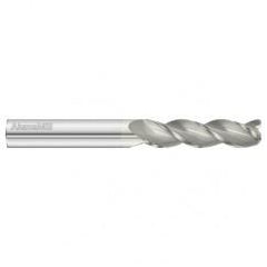 1/2 Dia. x 4 Overall Length 3-Flute .030 C/R Solid Carbide SE End Mill-Round Shank-Center Cut-FC5 - All Tool & Supply