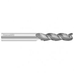 25mm Dia. x 150mm Overall Length 3-Flute 3mm C/R Solid Carbide SE End Mill-Round Shank-Center Cut-Uncoated - All Tool & Supply