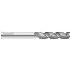 25mm Dia. x 150mm Overall Length 3-Flute 3mm C/R Solid Carbide SE End Mill-Round Shank-Center Cut-Uncoated - All Tool & Supply