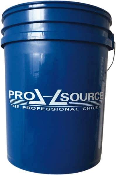 PRO-SOURCE - 5 Gal, 14.5669" High, High-Density Polyethylene Round Blue Single Pail - Handle Included, 11-7/16" Top Length x 11-7/16" Top Diam - All Tool & Supply