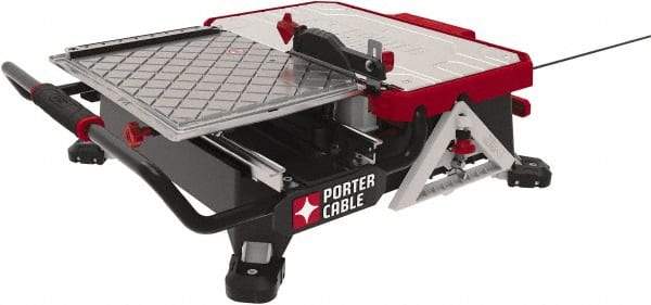 Porter-Cable - 7" Blade Diam, Tile Saw - 3,600 RPM, 16" Table Depth x 26" Table Width, 20 Volts, 5/8" Arbor - All Tool & Supply