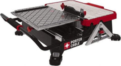 Porter-Cable - 7" Blade Diam, Tile Saw - 2,800 RPM, 16" Table Depth x 26" Table Width, 20 Volts, 5/8" Arbor - All Tool & Supply