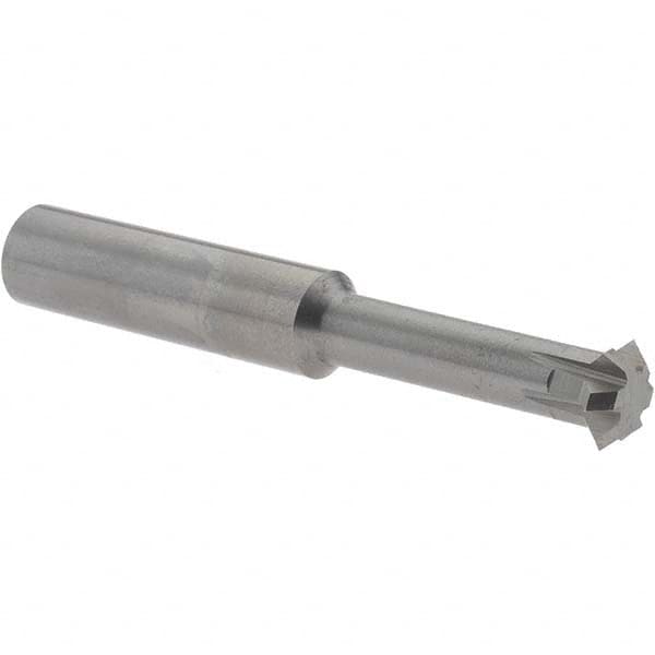 Accupro - 3/8° 3/8" Cut Diam, 1/8" Cut Width, 3/8" Shank, Solid Carbide Double-Angle Cutter - All Tool & Supply