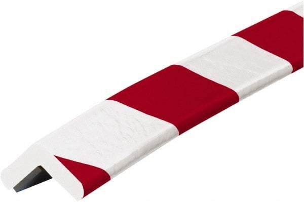 PRO-SAFE - 39" Long, Polyurethane Foam Type E Corner Guard - Red/White, 1" High x 2" Wide Side - All Tool & Supply