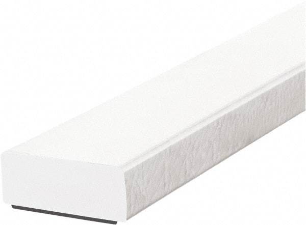 PRO-SAFE - 39" Long, Polyurethane Foam Type D Surface Guard - White, 1" High x 2" Wide Side - All Tool & Supply