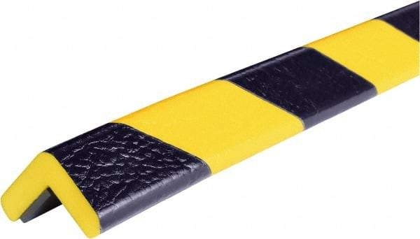 PRO-SAFE - 39" Long, Polyurethane Foam Type E Corner Guard - Black/Yellow, 1" High x 2" Wide Side - All Tool & Supply