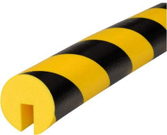 PRO-SAFE - 39" Long, Polyurethane Foam Type B+ Edge Guard - Black/Yellow, 1" High x 2" Wide Side - All Tool & Supply