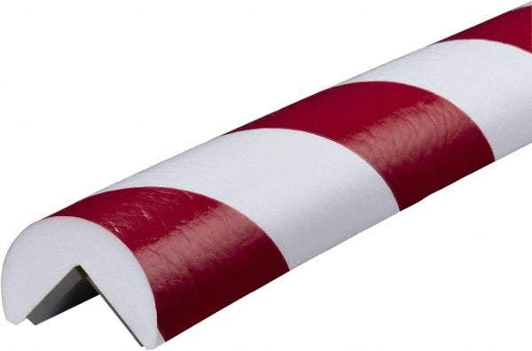 PRO-SAFE - 39" Long, Polyurethane Foam Type A Corner Guard - Red/White, 1" High x 2" Wide Side - All Tool & Supply