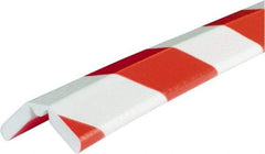 PRO-SAFE - 197" Long, Polyurethane Foam Type W Bumper Guard - Red/White, 1" High x 2" Wide Side - All Tool & Supply