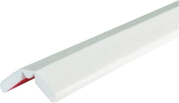 PRO-SAFE - 39" Long, Polyurethane Foam Type W Bumper Guard - White, 1" High x 2" Wide Side - All Tool & Supply