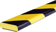 PRO-SAFE - 39" Long, Polyurethane Foam Type F Surface Guard - Black/Yellow, 1" High x 2" Wide Side - All Tool & Supply