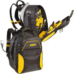 CLC - 33 Pocket Black & Yellow Ballistic Polyester Backpack Tool Bag - 13" Wide x 10-1/4" Deep x 17" High - All Tool & Supply