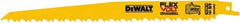 DeWALT - 9" Long x 1" Thick, Bi-Metal Reciprocating Saw Blade - Tapered Profile, 6 TPI, Toothed Edge, Tang Shank - All Tool & Supply