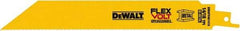 DeWALT - 8" Long x 1" Thick, Bi-Metal Reciprocating Saw Blade - Straight Profile, 14 to 18 TPI, Toothed Edge, Tang Shank - All Tool & Supply