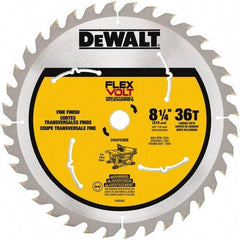 DeWALT - 8-1/4" Diam, 15.88mm Arbor Hole Diam, 36 Tooth Wet & Dry Cut Saw Blade - Steel, Smooth Action, Standard Round Arbor - All Tool & Supply