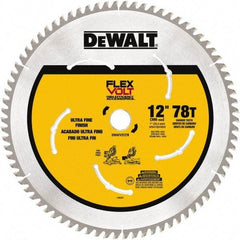 DeWALT - 12" Diam, 1" Arbor Hole Diam, 78 Tooth Wet & Dry Cut Saw Blade - Steel, Smooth Action, Standard Round Arbor - All Tool & Supply