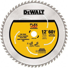 DeWALT - 12" Diam, 1" Arbor Hole Diam, 60 Tooth Wet & Dry Cut Saw Blade - Steel, Smooth Action, Standard Round Arbor - All Tool & Supply