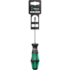 Wera - T25 Torx Driver - 4" Blade Length, 10-1/8" OAL, Ergonomic Handle, Chrome Plated Steel - All Tool & Supply