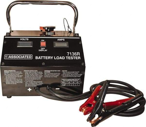 Associated Equipment - 6/8/12 Volt Digital Battery Tester - 0 to 2,000 CCA Range, 5' Cable - All Tool & Supply