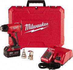 Milwaukee Tool - 0 to 875°F Heat Setting, 6 CFM Air Flow, Heat Gun Kit - 18 Volts, 5 Amps, 360 Watts - All Tool & Supply