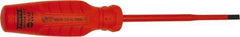 Proto - Insulated, Cabinet & Composite Slotted Screwdriver - Round Shank, Impact & Chemical Resistant Handle - All Tool & Supply