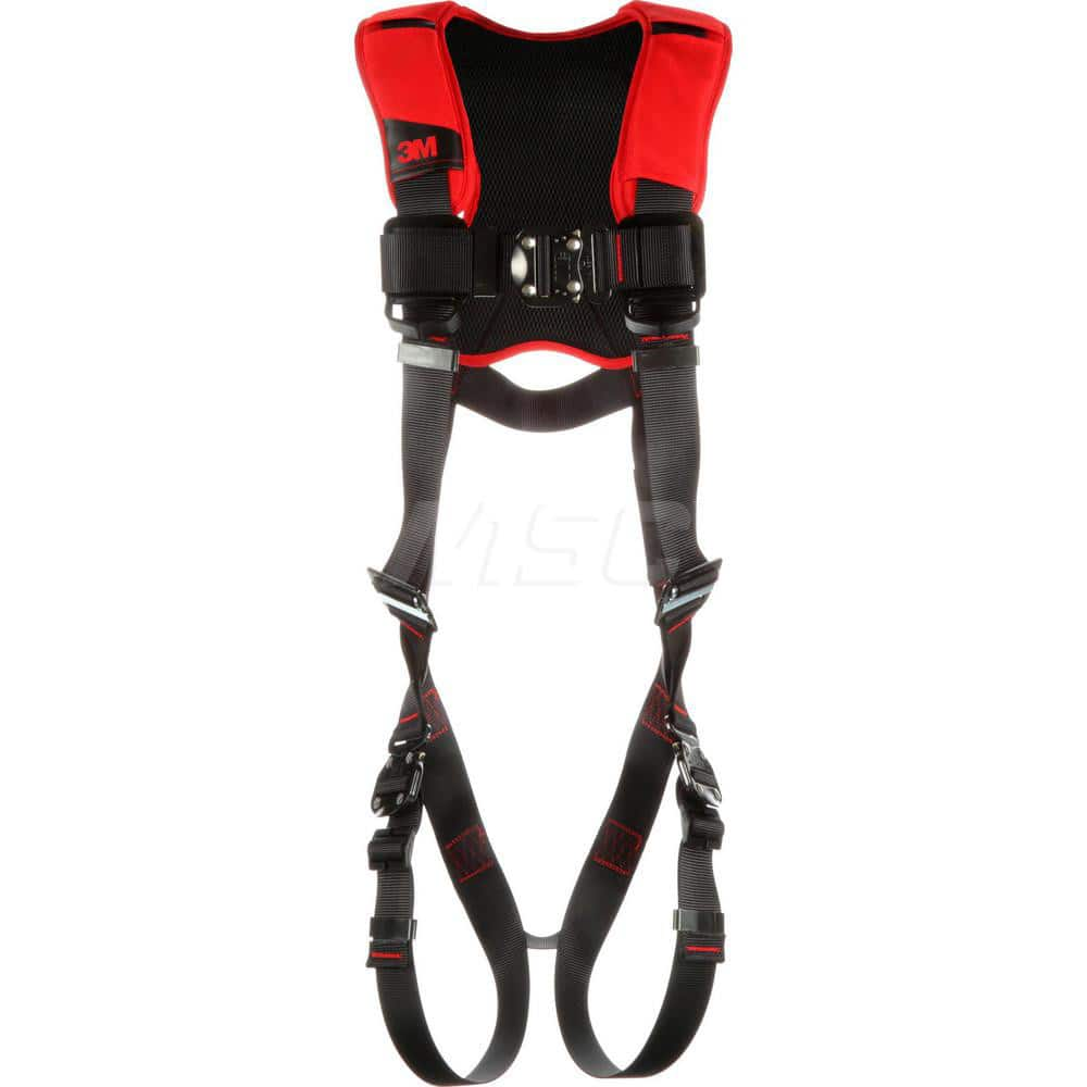 Fall Protection Harnesses: 420 Lb, Vest Style, Size Small, Polyester Quick-Connect Chest Strap