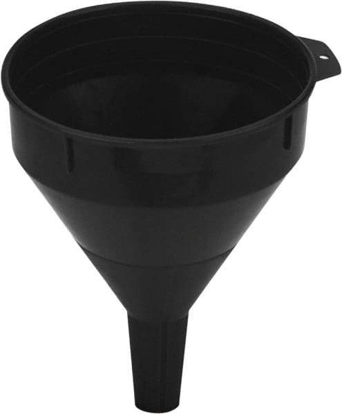 lumax - 64 oz Capacity Plastic Funnel - 6-1/2" Mouth OD, 1" Tip OD, 2-1/2" Straight Spout, Black - All Tool & Supply