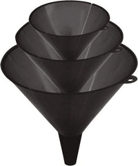 lumax - 48 oz Capacity Plastic Funnel Set - Straight Spout, Black - All Tool & Supply