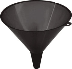 lumax - 48 oz Capacity Plastic Funnel - 8" Mouth OD, 3/4" Tip OD, 2-1/4" Straight Spout, Black - All Tool & Supply