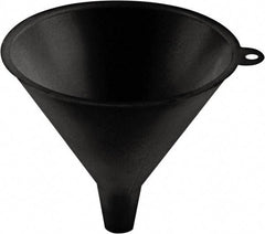 lumax - 16 oz Capacity Plastic Funnel - 5-1/4" Mouth OD, 3/4" Tip OD, 1-1/4" Straight Spout, Black - All Tool & Supply