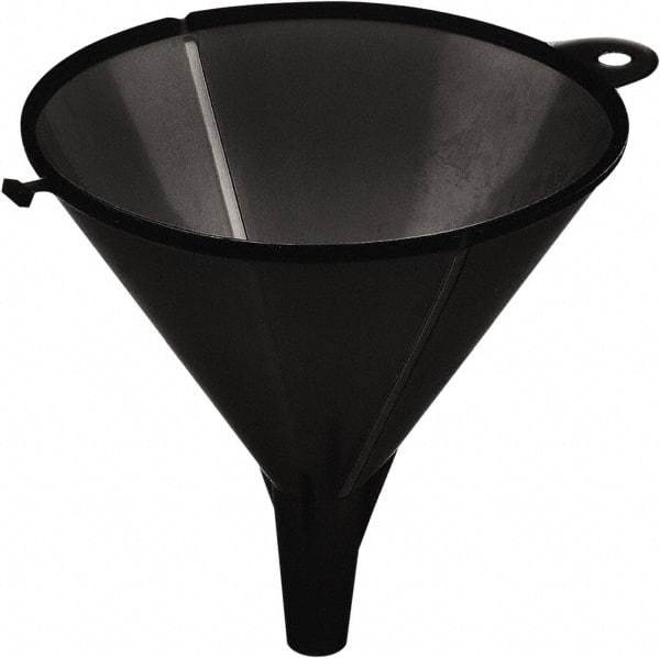 lumax - 8 oz Capacity Plastic Funnel - 4-1/2" Mouth OD, 1/2" Tip OD, 1-1/2" Straight Spout, Black - All Tool & Supply