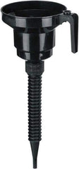 lumax - 48 oz Capacity Plastic Funnel - 6-1/2" Mouth OD, 1/2" Tip OD, 13-1/4" Flexible Spout, Black - All Tool & Supply