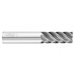 25mm Dia. x 121mm Overall Length 5-Flute Square End Solid Carbide SE End Mill-Round Shank-Center Cut-Uncoated - All Tool & Supply