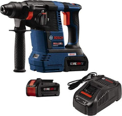 Bosch - 18 Volt SDS Plus Chuck Cordless Rotary Hammer - 0 to 4,300 BPM, 0 to 900 RPM, Reversible - All Tool & Supply