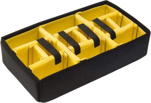 Pelican Products, Inc. - Tool Box Foam Divider Set - 13-1/4" Wide x 7-1/4" Deep x 19-3/4" High, Black/Yellow, For Pelican Case 1637 - All Tool & Supply