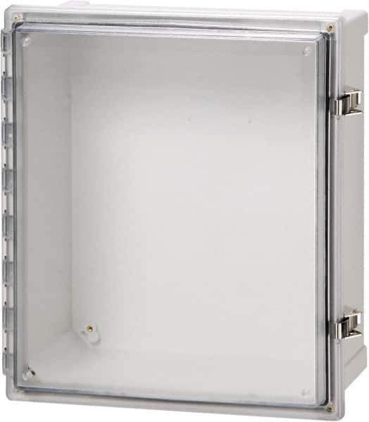 Fibox - Polycarbonate Standard Enclosure Hinge Cover - NEMA 4, 4X, 6, 6P, 12, 13, 8" Wide x 8" High x 4" Deep, Impact, Moisture & Corrosion Resistant, Dirt-tight & Dust-tight - All Tool & Supply