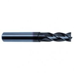 3/16 Dia. x 2-1/2 Overall Length 4-Flute Square End Solid Carbide SE End Mill-Round Shank-Center Cut-Super-A - All Tool & Supply