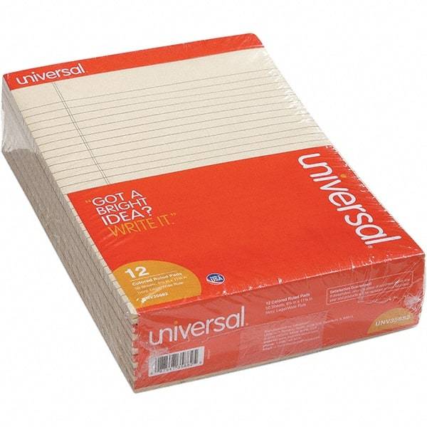 UNIVERSAL - 50 Sheet, 8-1/2 x 11", Legal (Style) Note Pad - Ivory - All Tool & Supply