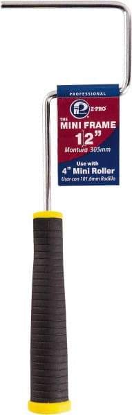 Premier Paint Roller - 4" Wide x 12" Long Mini Roller Frame - Steel Frame, Plastic Handle - All Tool & Supply