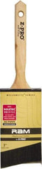 Premier Paint Roller - 3" Angled Polyester Angular Brush - 3-1/2" Bristle Length, 2" Wood Sash Handle - All Tool & Supply