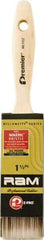 Premier Paint Roller - 1-1/2" Flat Polyester General Purpose Paint Brush - 2-1/4" Bristle Length, 5" Wood Beavertail Handle - All Tool & Supply