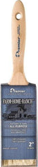 Premier Paint Roller - 2" Flat Polyester General Purpose Paint Brush - 2-1/2" Bristle Length, 5-1/2" Wood Beavertail Handle - All Tool & Supply