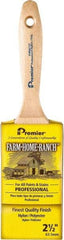 Premier Paint Roller - 2-1/2" Flat Nylon/Polyester General Purpose Paint Brush - 3" Bristle Length, 5-1/2" Wood Beavertail Handle - All Tool & Supply