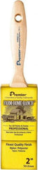 Premier Paint Roller - 2" Flat Nylon/Polyester General Purpose Paint Brush - 2-3/4" Bristle Length, 5-1/4" Wood Beavertail Handle - All Tool & Supply