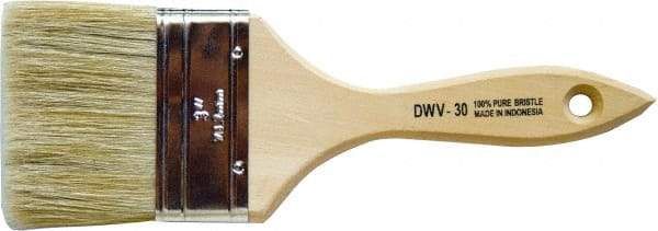 Premier Paint Roller - 3" Flat White China Bristle Chip Brush - 2" Bristle Length, 5-3/4" Wood Beavertail Handle - All Tool & Supply