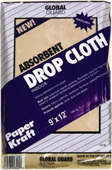 Premier Paint Roller - Medium Weight Paper Drop Cloth - 12' x 9', 1 mil Thick, Off White - All Tool & Supply