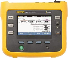 Fluke - 3 Phase, 1,000 VAC, 0.20 to 6,000 Amp Capability, 3.5 to 42.5 Hz Calibration, LCD Display Power Meter - 0.5 Current Accuracy, 0.5 Voltage Accuracy - All Tool & Supply