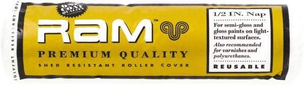 Premier Paint Roller - 1/2" Nap, 9" Wide Paint Roller Cover - Semi-Rough Texture, Polyester - All Tool & Supply