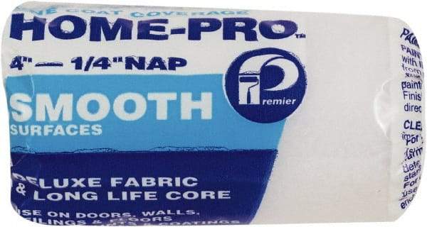 Premier Paint Roller - 1/4" Nap, 4" Wide Paint Roller Cover - Smooth Texture, Polyester - All Tool & Supply